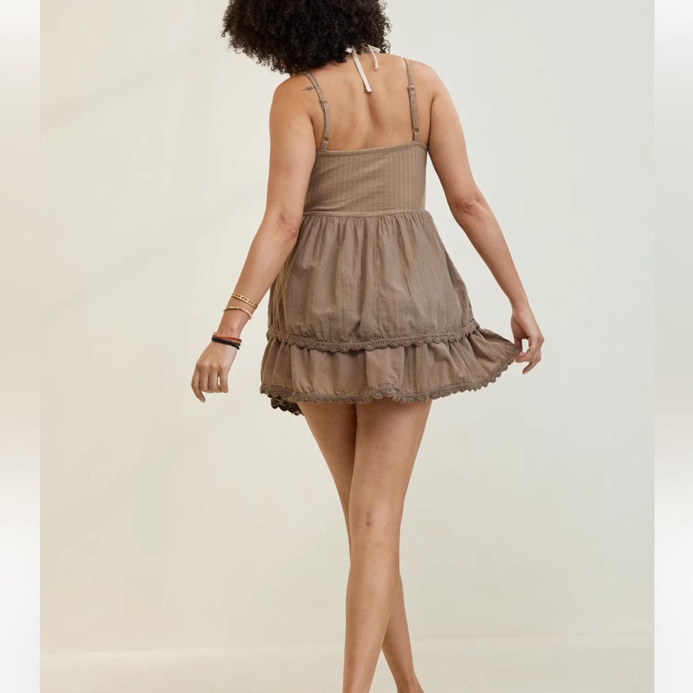 Aerie beige Ribbed Mini Dress in size XL. Nwt - Picture 2 of 5